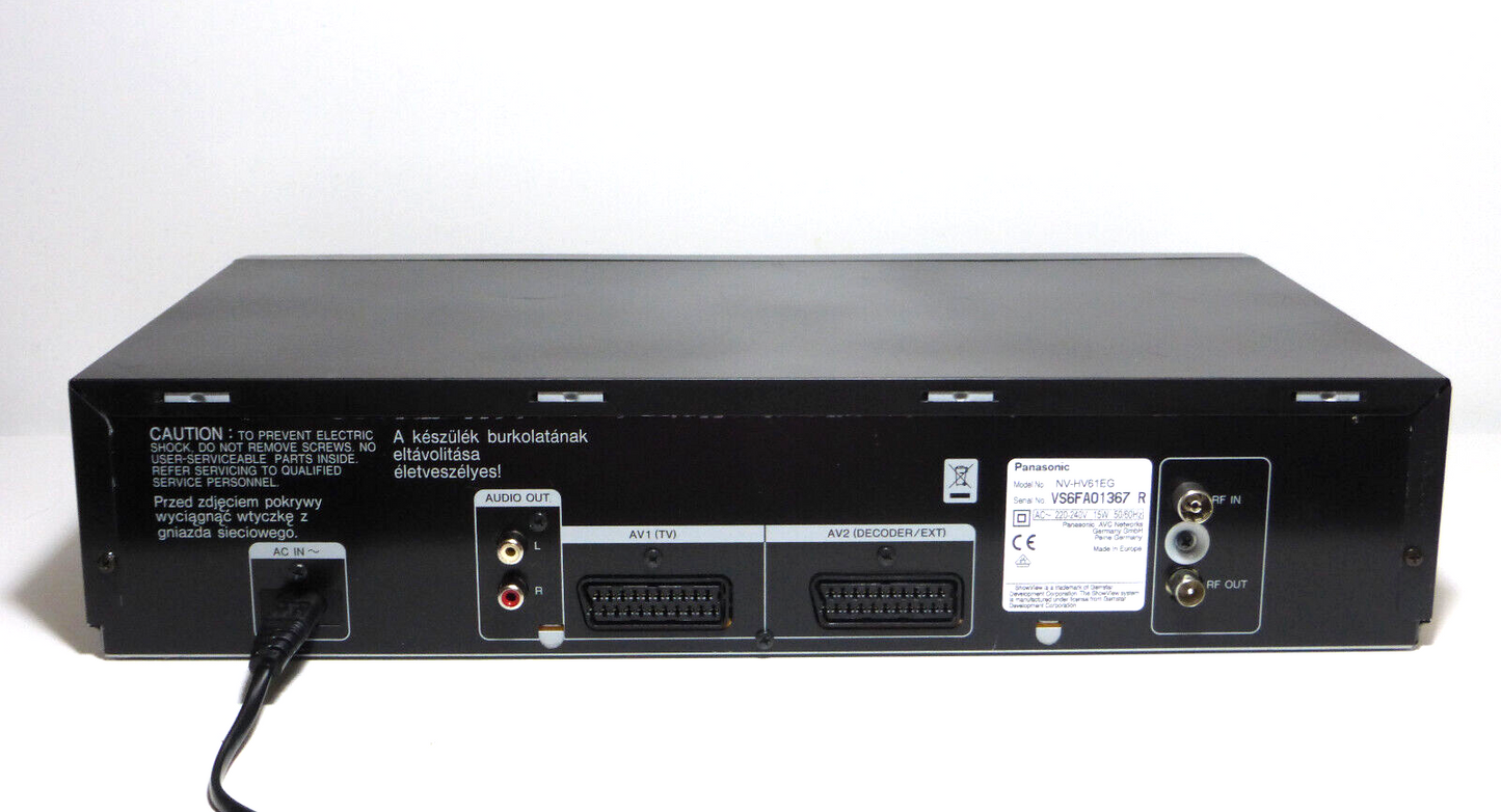 Videorecorder Panasonic NV-HV61 6 Kopf HiFi SQPB schwarz VHS / 1 Jahr Garantie