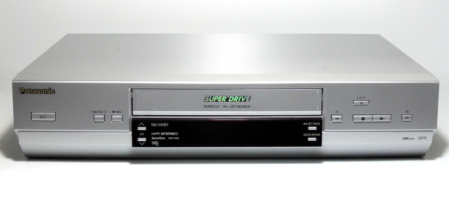 Videorecorder Panasonic NV-HV61 6 Kopf HiFi Stereo silber VHS 1 J. Garantie SQPB