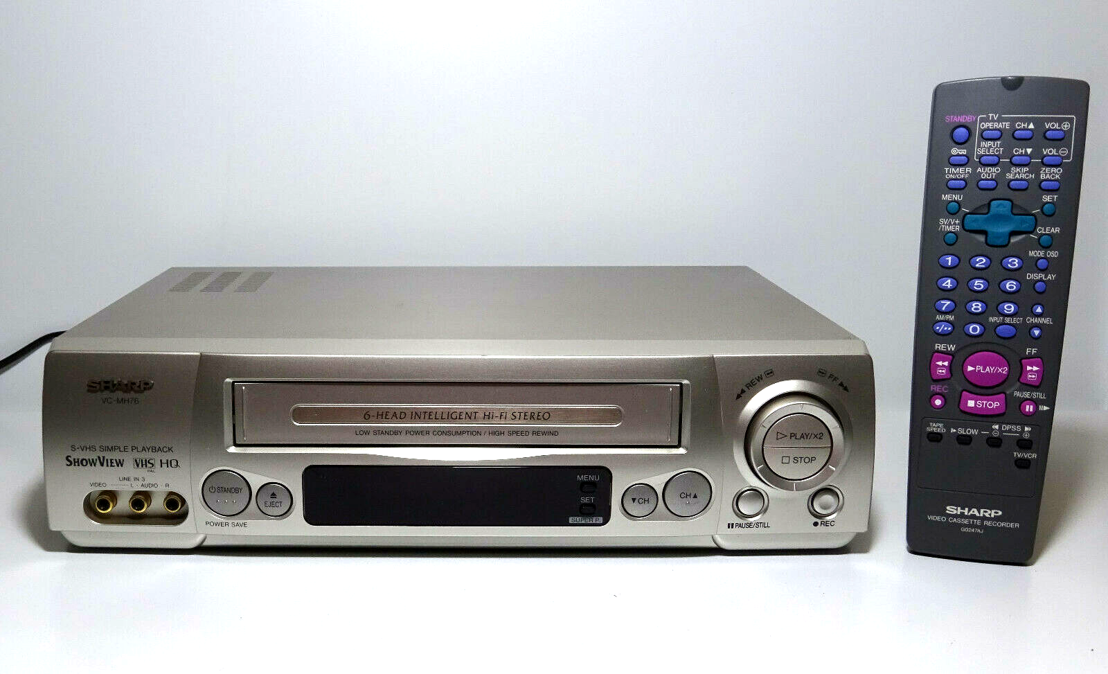 VHS Videorecorder Sharp VC-MH76 HiFi SVHS-Playback+Fernbedienung+1 Jah