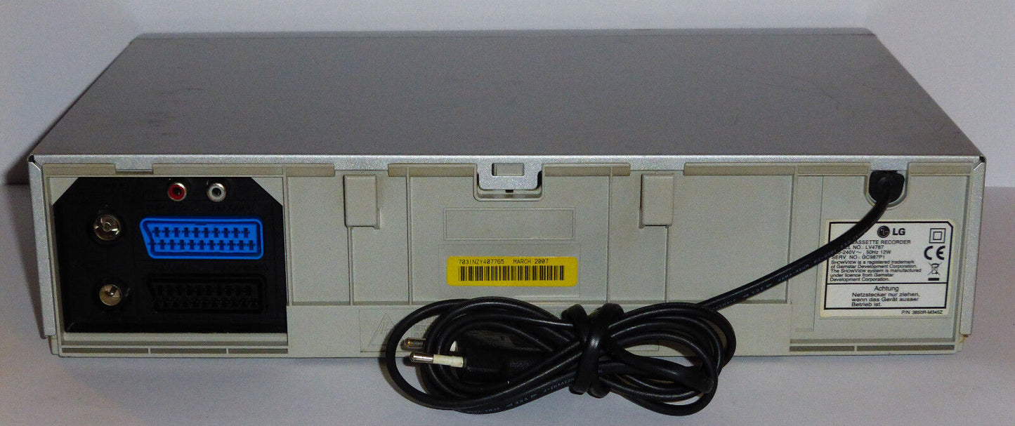 refurbished kleiner moderner VHS Videorecorder LG LV4787 6 Head HiFi Stereo